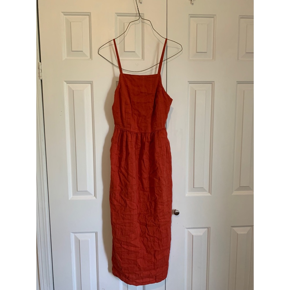 Orange Midi Halter dress